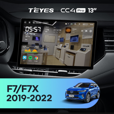 Штатная магнитола Teyes CC4 Pro 8/128 Haval F7 F7X (2019-2022) (13&quot;)