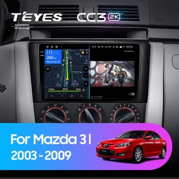 Штатная магнитола Teyes CC3 2K 4/32 Mazda 3 1 BK (2003-2009)