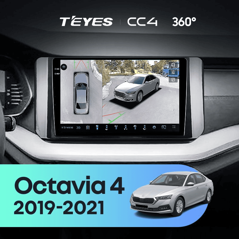 Штатная магнитола Teyes CC4 360 6/64 Skoda Octavia 4 A8 (2019-2021)