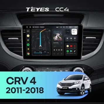 Штатная магнитола Teyes CC4 8/128 Honda CR-V 4 RM RE (2011-2018) 9" Тип-C