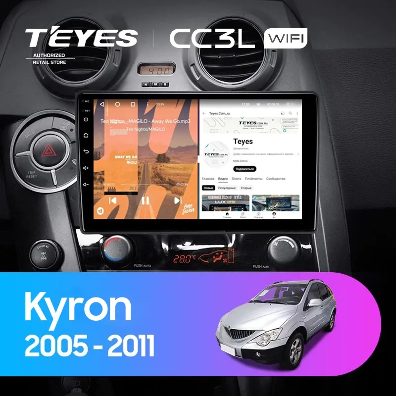 Штатная магнитола Teyes CC3L WiFi 2/32 SsangYong Kyron (2005-2011)