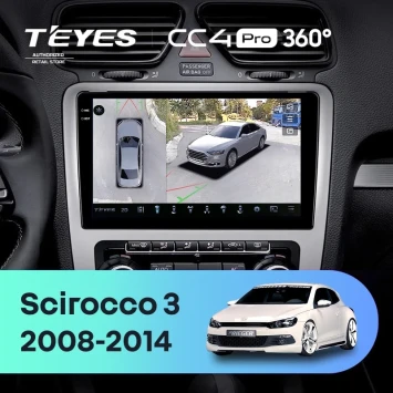 Штатная магнитола Teyes CC4 Pro 360 12/256 Volkswagen Scirocco 3 (2008-2014) F3 (Серая)