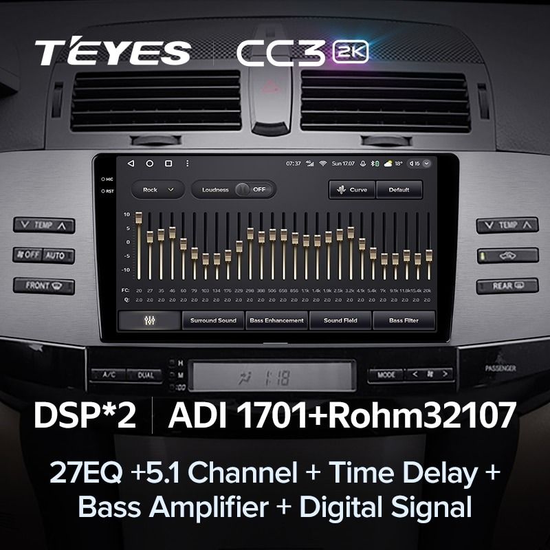 Штатная магнитола Teyes CC3 2K 4/32 Toyota Mark X X120 (2004-2009) Правый руль