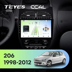 Штатная магнитола Teyes CC4L 6/64 с DTS Peugeot 206 (1998-2012) F1
