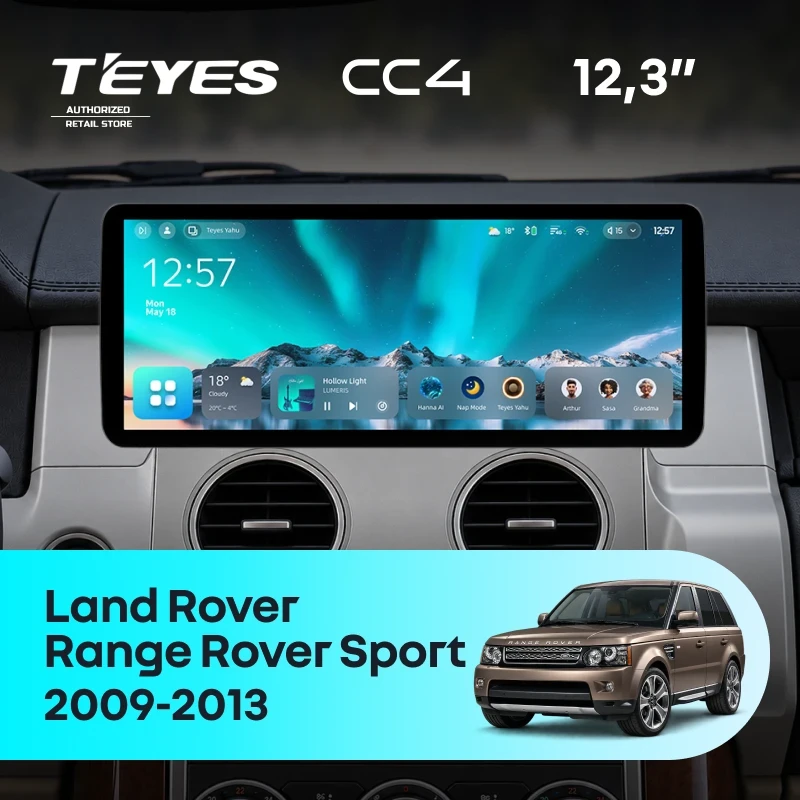 Штатная магнитола Teyes CC4 12.3" 8/128 Land Rover Range Rover Sport (2009-2013)
