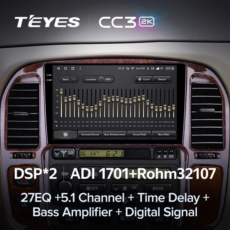 Штатная магнитола Teyes CC3 2K 6/128 Toyota Land Cruiser 100 (1998-2003) F3