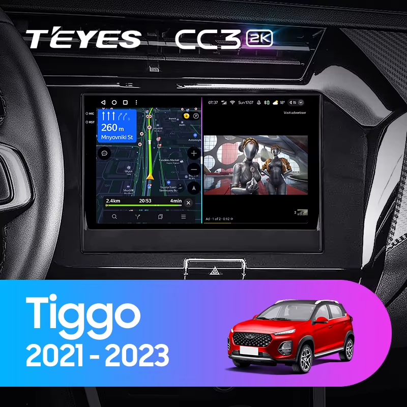 Штатная магнитола Teyes CC3 2K 4/64 Chery Tiggo 3x 1 (2021-2023)