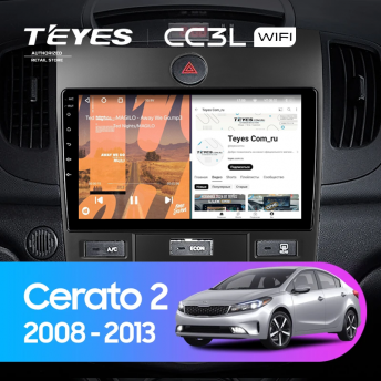 Штатная магнитола Teyes CC3L WiFi 2/32 Kia Cerato 2 TD (2008-2013) F3