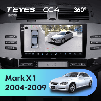 Штатная магнитола Teyes CC4 360 6/64 Toyota Mark X X120 (2004-2009) Правый руль