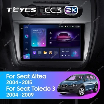 Штатная магнитола Teyes CC3 2K 4/64 Seat Altea 5P (2004-2015)