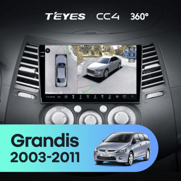 Штатная магнитола Teyes CC4 360 6/64 Mitsubishi Grandis 1 (2003-2011) F2