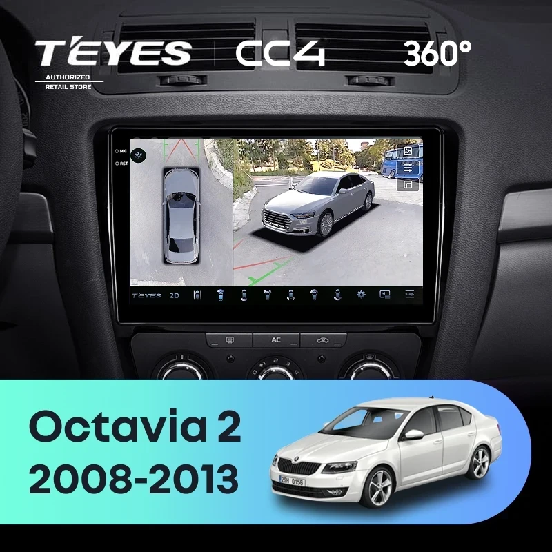 Штатная магнитола Teyes CC4 360 8/128 Skoda Octavia 2 A5 (2008-2013)