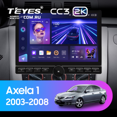 Штатная магнитола Teyes CC3 2K 6/128 Mazda Axela 1 (2003-2008) (13&quot; с кнопками)