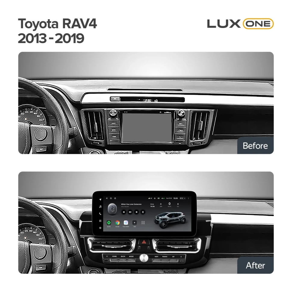 Переходная рамка Toyota RAV4 XA40 (2012-2018) F1 (12,3")