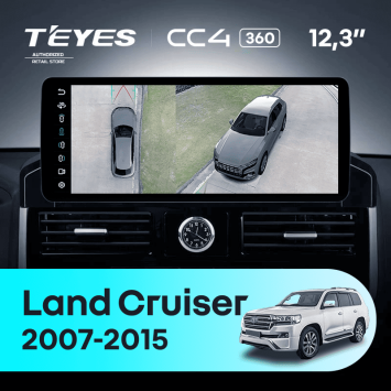 Штатная магнитола Teyes CC4 12.3" 360 6/64 Toyota Land Cruiser 200 (2007-2015) Тип-A