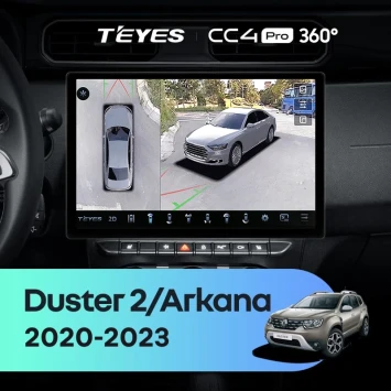 Штатная магнитола Teyes CC4 Pro 360 8/128 Renault Duster HM 2 (2020-2023) F1 (13")