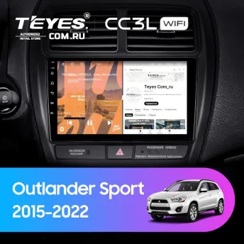 Штатная магнитола Teyes CC3L WiFi 2/32 Mitsubishi Outlander Sport (2015-2022) Тип-B