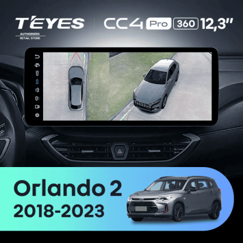 Штатная магнитола Teyes CC4 Pro 12.3" 360 12/256 Chevrolet Orlando 2 (2018-2023) Тип-A