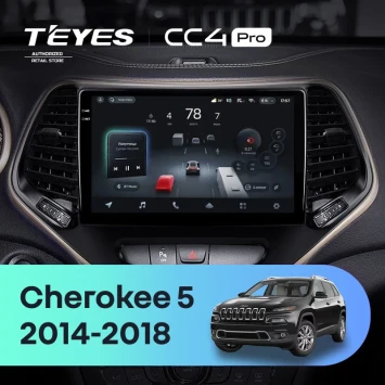 Штатная магнитола Teyes CC4 Pro 8/128 Jeep Cherokee 5 KL (2014-2018)