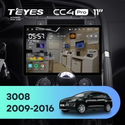 Штатная магнитола Teyes CC4 Pro 12/256 Peugeot 3008 1 (2009-2016) F2 (11")