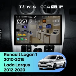 Штатная магнитола Teyes CC4 Pro 8/128 Renault Logan 1 (2010-2015) (11")