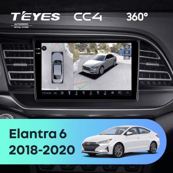 Штатная магнитола Teyes CC4 360 6/64 Hyundai Elantra 6 (2018-2020) Тип-A