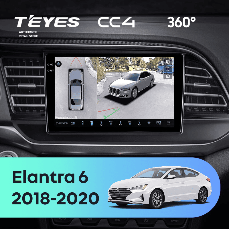 Штатная магнитола Teyes CC4 360 6/64 Hyundai Elantra 6 (2018-2020) Тип-A