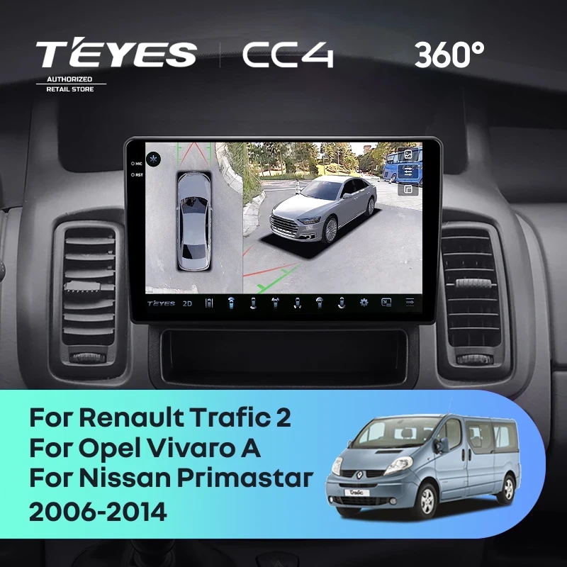Штатная магнитола Teyes CC4 360 8/128 Opel Vivaro A (2006-2014) Тип-B