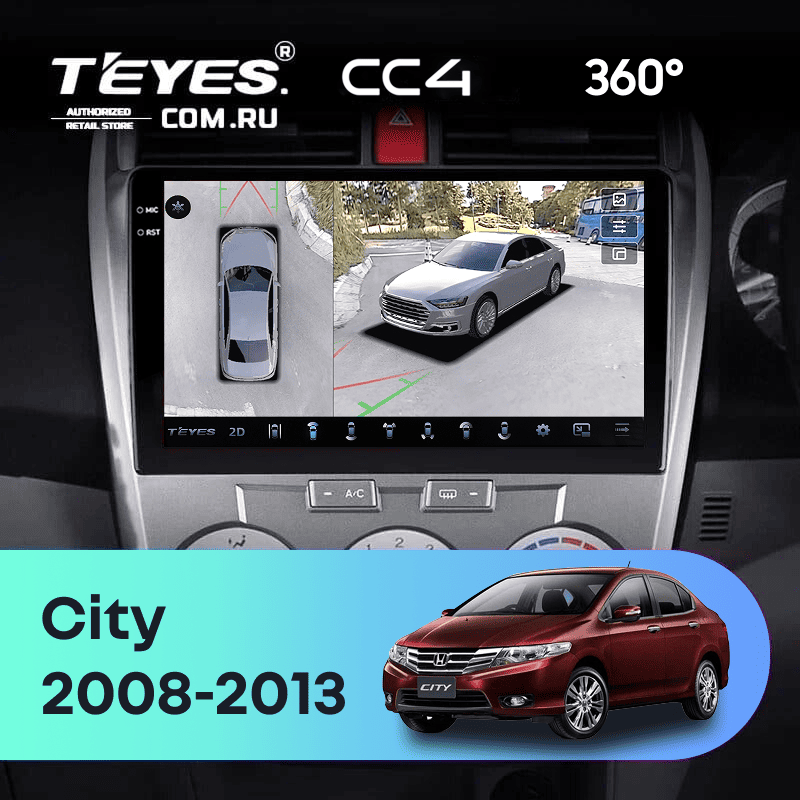 Штатная магнитола Teyes CC4 360 8/128 Honda City (2008-2013)