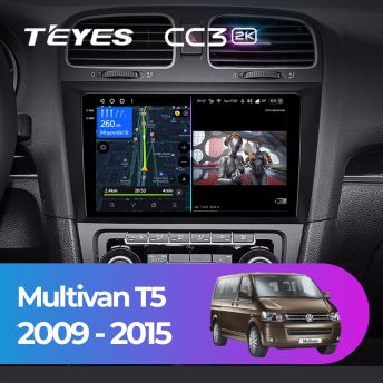Штатная магнитола Teyes CC3 2K 4/64 Volkswagen Multivan T5 (2009-2015)