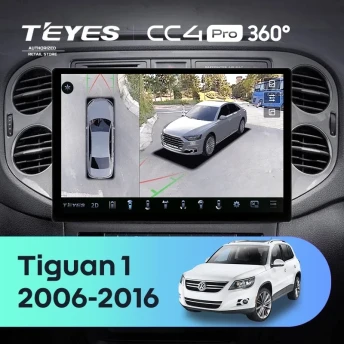Штатная магнитола Teyes CC4 Pro 360 12/256 Volkswagen Tiguan 1 NF (2006-2016) F2 (13")