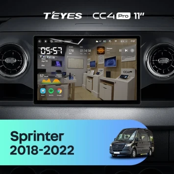 Штатная магнитола Teyes CC4 Pro 12/256 Mercedes-Benz Sprinter (2018-2022) F1 (11")