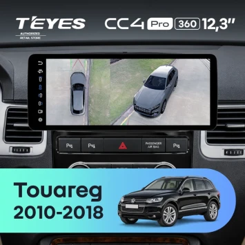 Штатная магнитола Teyes CC4 Pro 12.3" 360 8/128 Volkswagen Touareg FL NF (2010-2018) Тип-B