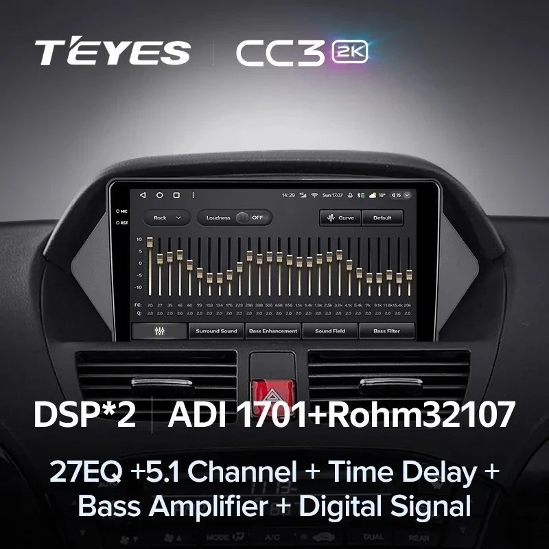 Штатная магнитола Teyes CC3 2K 360 6/128 Acura MDX YD2 (2006-2013)