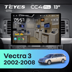 Штатная магнитола Teyes CC4 Pro 8/128 Opel Vectra 3 C (2002-2008) (0din) (13")