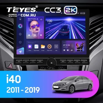 Штатная магнитола Teyes CC3 2K 6/128 Hyundai i40 (2011-2019) (13" с кнопками)