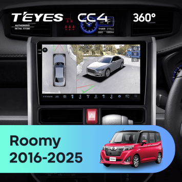 Штатная магнитола Teyes CC4 360 6/64 Toyota Roomy (2016-2026) Правый руль