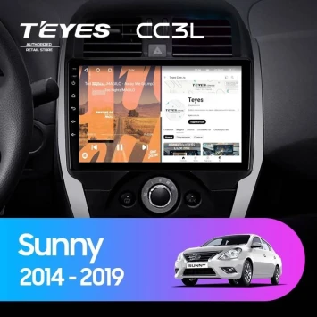 Штатная магнитола Teyes CC3L 4/64 Nissan Sunny (2014-2019) F1