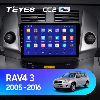 Штатная магнитола Teyes CC2 Plus 4/32 Toyota RAV4 3 XA30 (2005-2016) F1 9&quot;