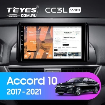 Штатная магнитола Teyes CC3L WiFi 2/32 Honda Accord 10 CV (2017-2021) Тип-B