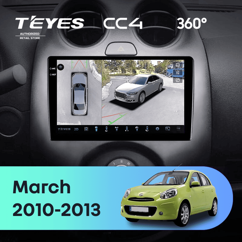 Штатная магнитола Teyes CC4 360 8/128 Nissan March K13 (2010-2013)