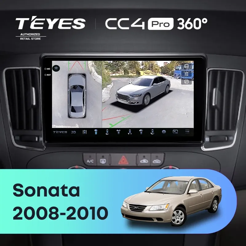 Штатная магнитола Teyes CC4 Pro 360 12/256 Hyundai Sonata NF (2008-2010) F2