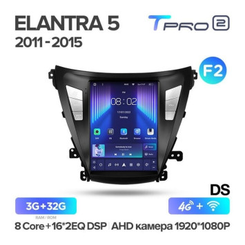 Штатная магнитола Tesla style Teyes TPRO 2 3/32 Hyundai Elantra 5 JK GD MD UD (2014-2016) F2