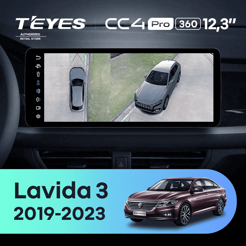 Штатная магнитола Teyes CC4 Pro 12.3" 360 8/128 Volkswagen Lavida 3 (2019-2023) F2