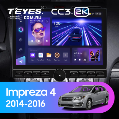 Штатная магнитола Teyes CC3 2K 6/128 Subaru Impreza 4 (2014-2016) (13&quot; с кнопками)