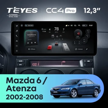 Штатная магнитола Teyes CC4 Pro 12.3" 12/256 Mazda 6 (2002-2008)