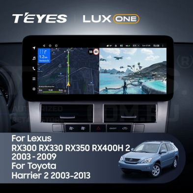 Штатная магнитола Teyes LUX ONE 6/128 Lexus RX300 RX330 RX350 RX400H (2003-2009) Тип-B