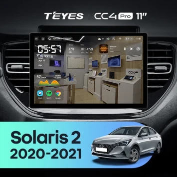 Штатная магнитола Teyes CC4 Pro 12/256 Hyundai Solaris 2 (2020-2021) (11")