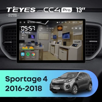 Штатная магнитола Teyes CC4 Pro 8/128 Kia Sportage 4 QL (2016-2018) Тип-A (13")