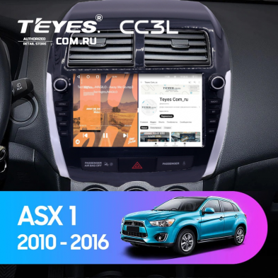 Штатная магнитола Teyes CC3L 4/32 Mitsubishi ASX 1 (2010-2016) Тип-B (9")